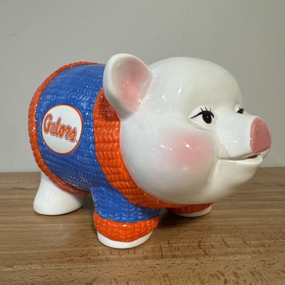 Large Florida Gators NCAA College Football Ceramic Piggy Bank The Memory Company